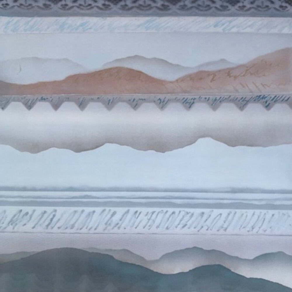 Serene Layered Landscape Wall Art Print – 20x26